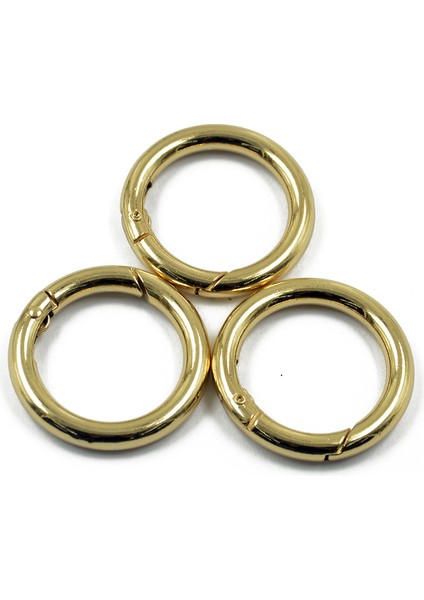 3 Retro Yuvarlak Karabina Kampı Bahar Yapış Klip Kanca Anahtarlık Tırmanma (Yurt Dışından)