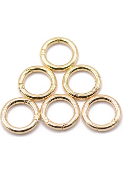 12 Adet Altın Gümüş Yuvarlak Snap Kanca Bahar Anahtarı Karabina Kamp (Yurt Dışından) modelleri