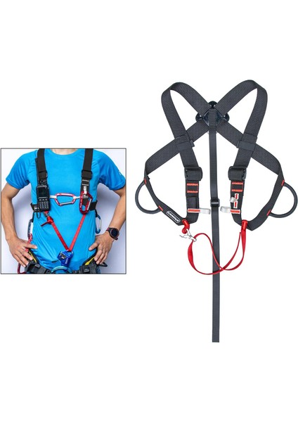 Kaya Tırmanma Emniyet Kemeri Yükselen Göğüs Sabit Kemer Caving Siyah Stil 2 (Yurt Dışından) fırsatları