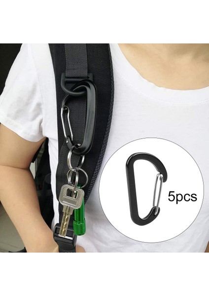 Carabiner Klipler D-Şekli Kamp Anahtarlık D-Ring Toka Ev Donanım 5 Adet (Yurt Dışından) modelleri