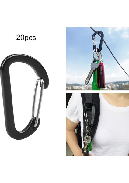 Karabina Klipleri Çok Fonksiyonlu Anahtarlık D-Ring Sırt Çantası Toka 20 Adet (Yurt Dışından) fırsatları