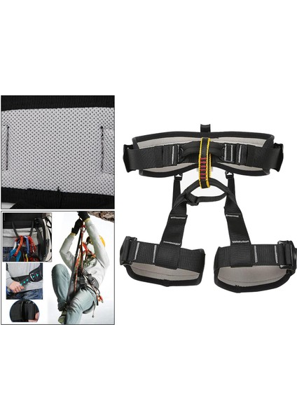 Açık Yarım Vücut Koşum Kaya Tırmanma Ağacı Rappelling Bel Kemeri Siyah L (Yurt Dışından) indirimleri