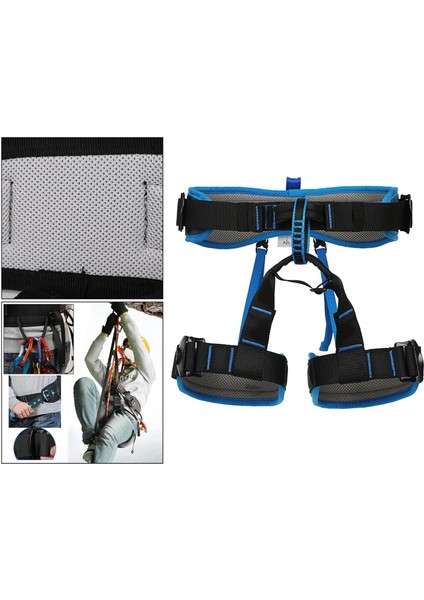 Koşum Emniyet Kemerleri Emniyet Kaya Tırmanma Rappelling Ekipman Koruyucu Mavi M (Yurt Dışından) indirimleri
