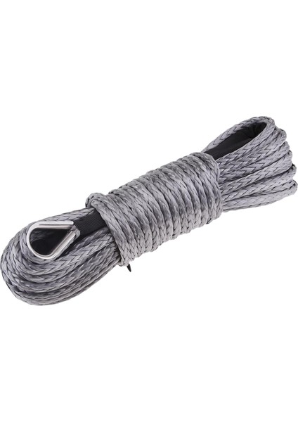 Strade Store 6mm x 15 M Sentetik Fiber Vinç Hattı Kablo Halatı Atv Utv Tekne Tamir Edilebilir Gri (Yurt Dışından)