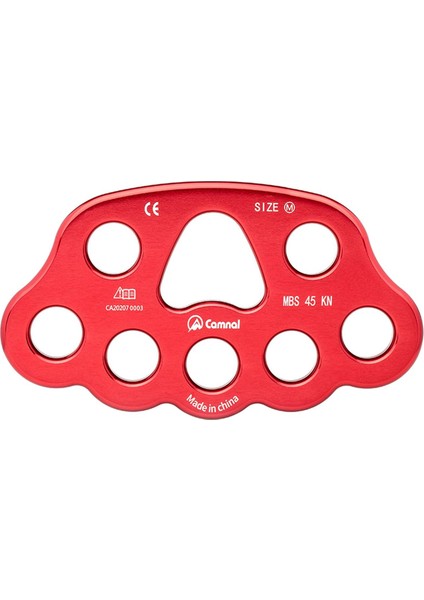 8 Delik Pençe Arma Plaka Kaya Tırmanışı Çok Ankraj Noktası Bağlayıcı Dişli Kırmızı (Yurt Dışından)