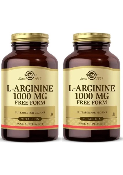 L-Arginine 1000 Mg 90 Tablet 2 Adet