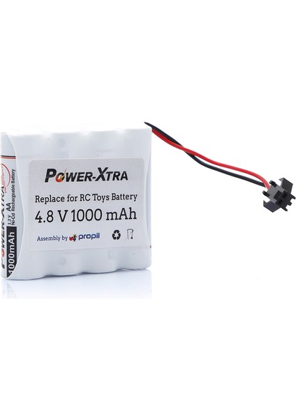 4.8V 1000 Mah Ni-Cd Oyuncak Araba Bataryası 4xaa Siyah Soketli