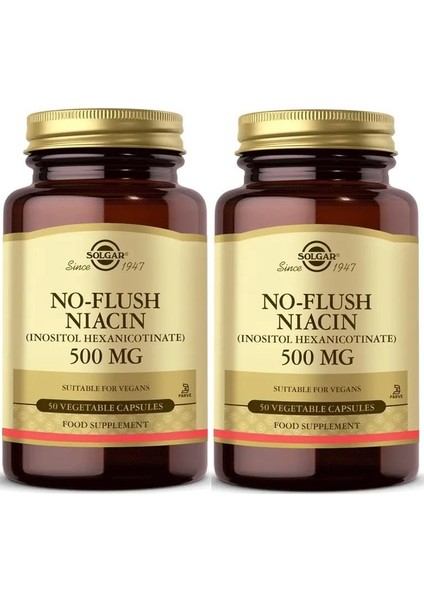 No Flush Niacin 500 Mg 50 Kapsül 2 Adet