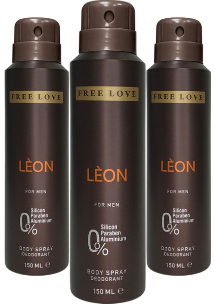 Leon Erkek Deodorant 150 ml 3 Adet