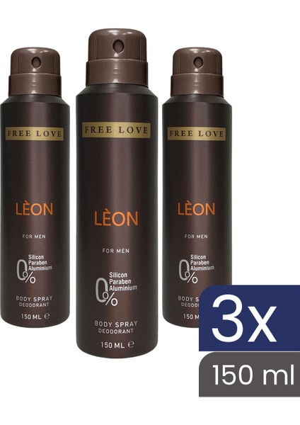 Leon Erkek Deodorant 150 ml 3 Adet fiyatları