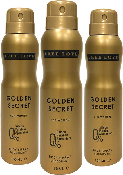 Golden Secret Kadın Deodorant 150 ml 3 Adet