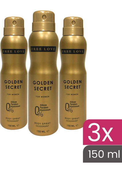 Golden Secret Kadın Deodorant 150 ml 3 Adet fiyatları