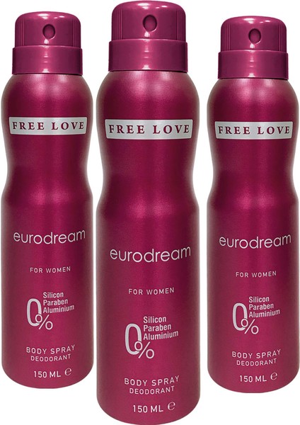 Eurodream Kadın Deodorant 150 ml 3 Adet
