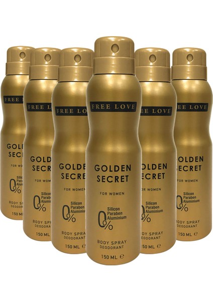 Golden Secret Kadın Deodorant 150 ml 6 Adet