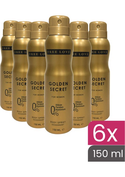 Golden Secret Kadın Deodorant 150 ml 6 Adet fiyatları
