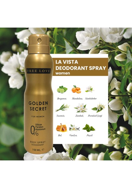 Golden Secret Kadın Deodorant 150 ml 6 Adet modelleri