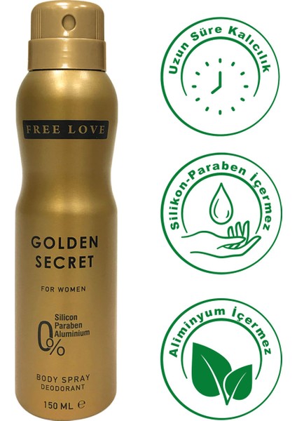 Golden Secret Kadın Deodorant 150 ml 6 Adet fırsatları
