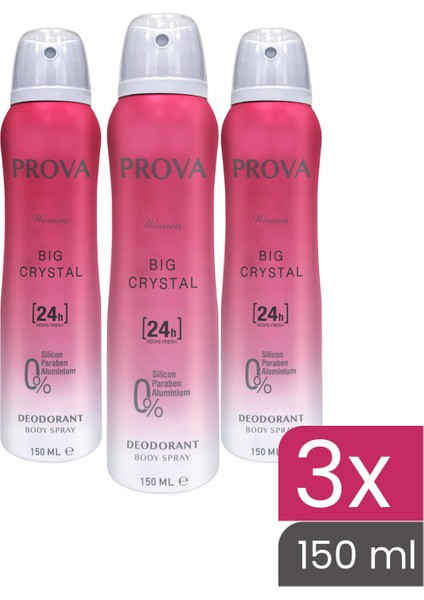 Big Crystal Kadın Deodorant 150 ml 3 Adet