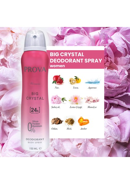 Big Crystal Kadın Deodorant 150 ml 3 Adet