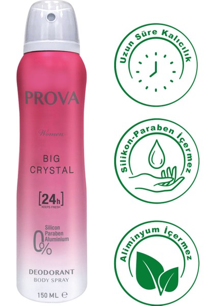 Big Crystal Kadın Deodorant 150 ml 3 Adet