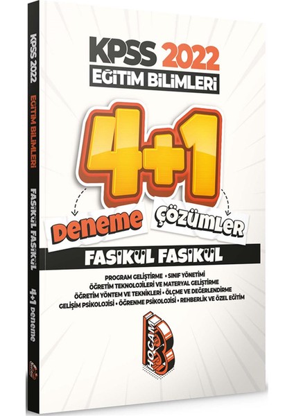 KPSS 2022 Eğitim Bilimleri 4 + 1 Fasikül Deneme