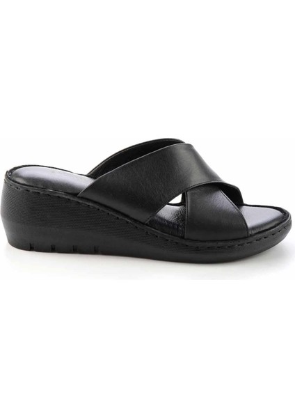 Siyah Leather Kadın Terlik K045290601 fiyatları