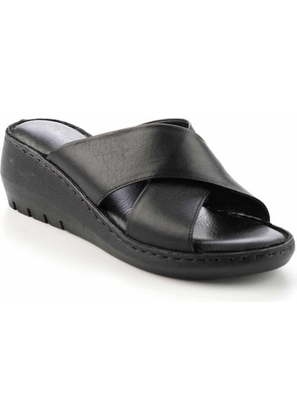 Siyah Leather Kadın Terlik K045290601 modelleri