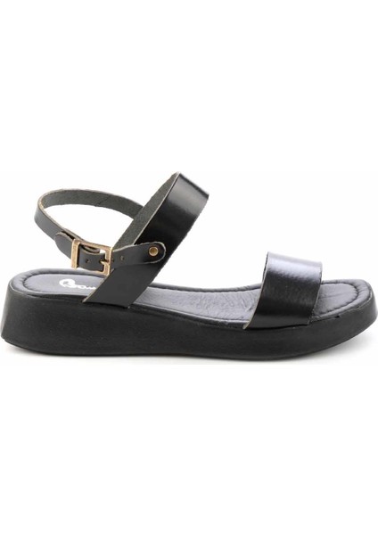 Siyah Leather Kadın Sandalet K056854360 fiyatları