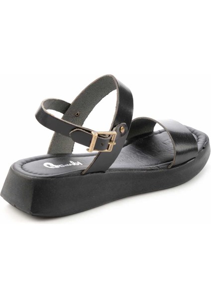 Siyah Leather Kadın Sandalet K056854360 fırsatları
