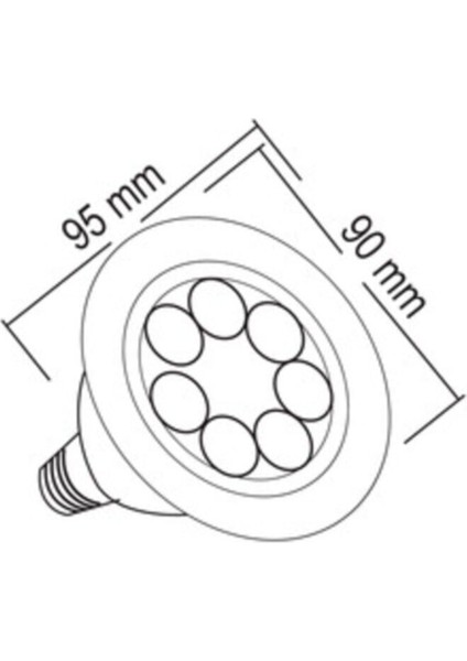 LED Vitrin Aydınlatma Armatür 12W Beyaz PAR30