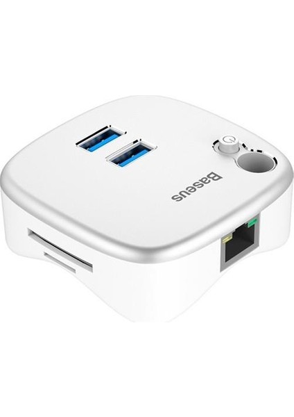 4in1 Hub USB 3.0 RJ45 Tf Sd Kart Okuyucu Ethernet Girişli Kalem Yerli Notebook Adaptörü