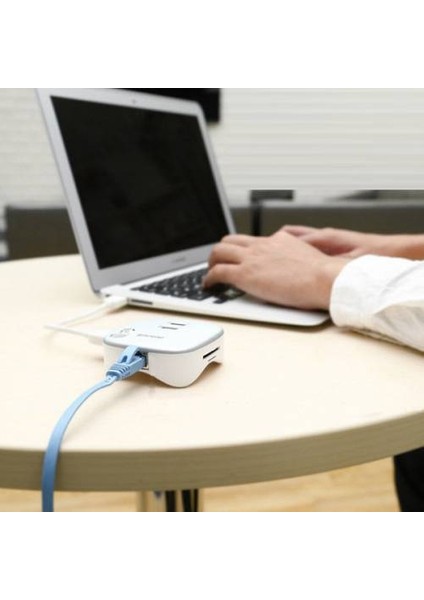 4in1 Hub USB 3.0 RJ45 Tf Sd Kart Okuyucu Ethernet Girişli Kalem Yerli Notebook Adaptörü