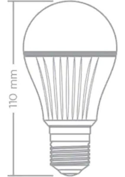 7W E27 Plastik 12V LED Ampul Beyaz