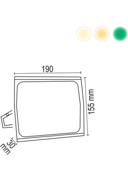 30W Tablet LED Projektör Beyaz