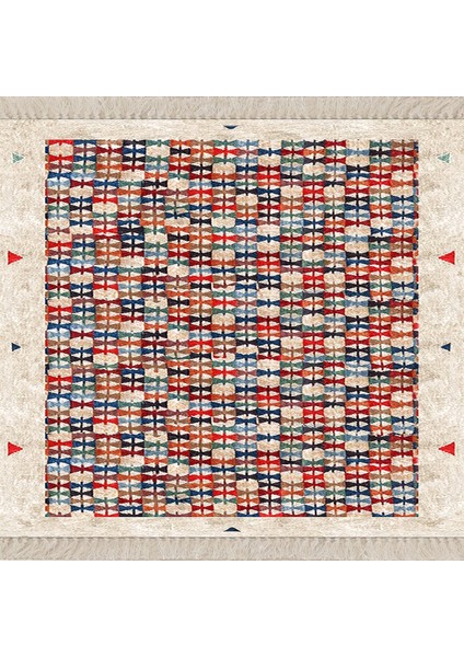 Kilim Desenli Renk Bloklu Etnik Dijital Baskı Yıkanabilir Kaymaz Taban Modern Salon Halı ve Yolluk fiyatları