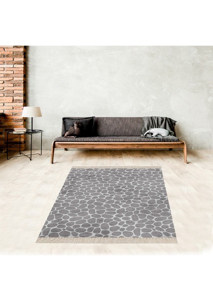 Taş Döşeme Desenli Modern Dijital Baskı Yıkanabilir Kaymaz Taban Salon Halı ve Yolluk