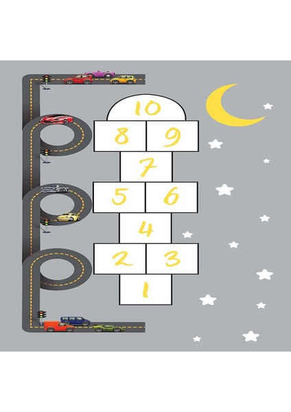 Seksek Oyun Halısı Dijital Baskı Yıkanabilir Kaymaz Taban Çocuk Odası Halısı fiyatları