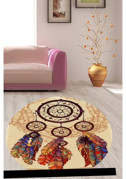 Düş Kapanı Etnik Desenli Dijital Baskı Yıkanabilir Modern Salon Halı ve Yolluk
