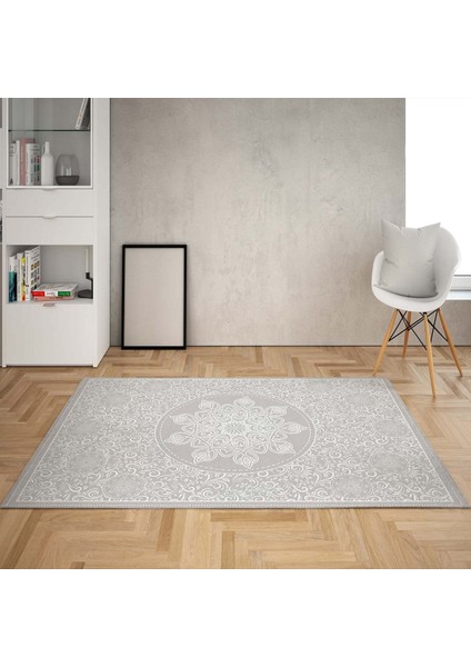 Osmanlı Motifler Desenli Göbekli Dijital Baskı Yıkanabilir Kaymaz Taban Klasik Salon Halı ve Yolluk
