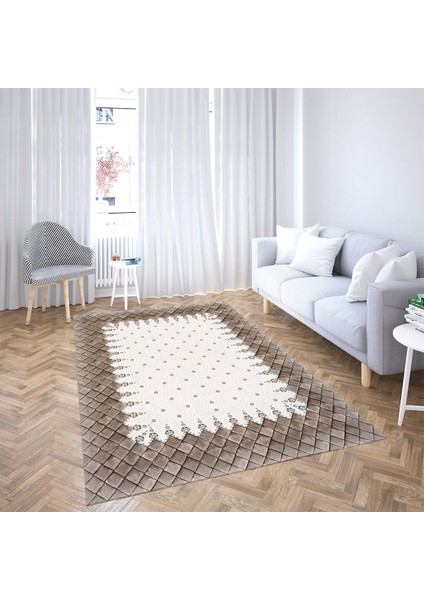 Geometrik Desenli Dijital Baskı Yıkanabilir Kaymaz Taban Modern Salon Halı ve Yolluk fiyatları