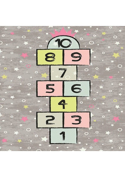 Eğitici Seksek Oyunlu Dijital Baskı Yıkanabilir Kaymaz Taban Çocuk Odası Halısı fiyatları