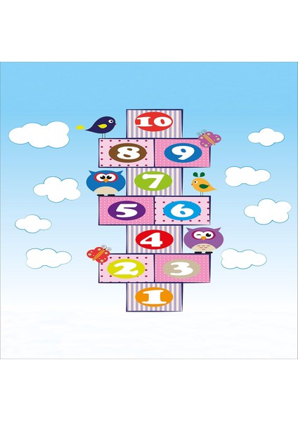 Eğitici Seksek Oyunlu Animal Desen Dijital Baskı Yıkanabilir Kaymaz Taban Çocuk Odası Halısı fiyatları