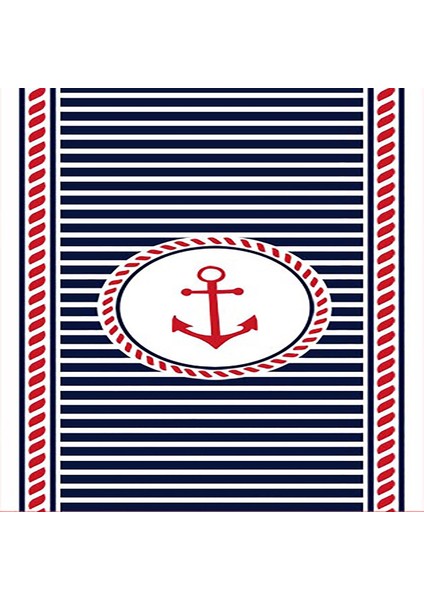 Çapa Gemici Denizci Desenli Dijital Baskı Yıkanabilir Kaymaz Taban Çocuk Odası Denizci Halısı fiyatları