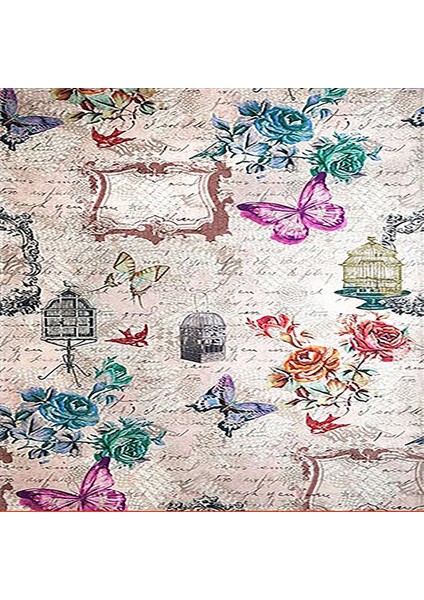 Kelebek Gül Kuş Desenli Vintage Dijital Baskılı Kaymaz Taban Yıkanabilir Kız Çocuk Odası Halısı fiyatları