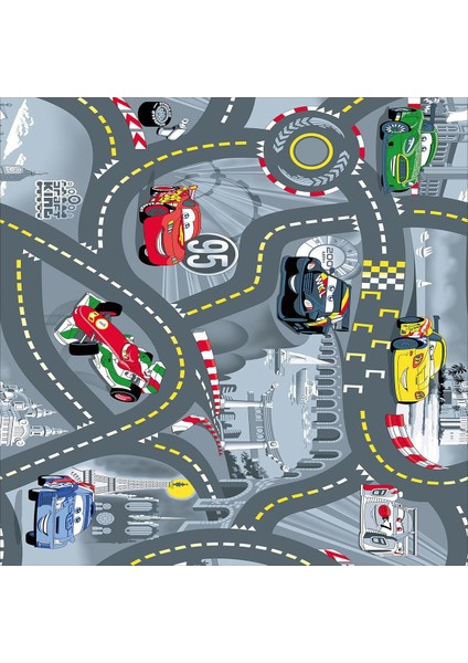 Otomobil Yarışı Racer Dijital Baskı Yıkanabilir Kaymaz Taban Çocuk Genç Odası Oyun Halısı fiyatları