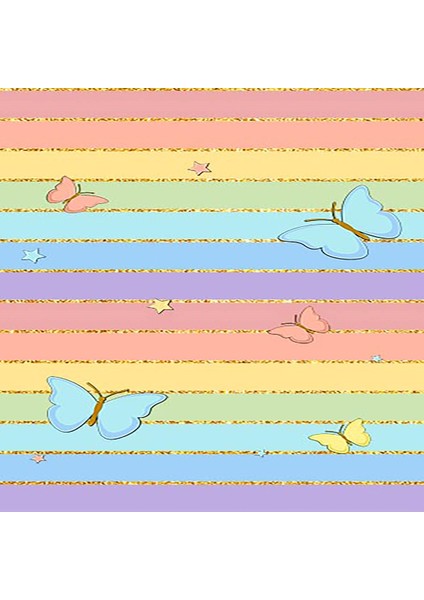 Kelebek Desen Gold Şeritli Renkli Dijital Baskı Yıkanabilir Kaymaz Taban Genç Kız Çocuk Odası Halısı fiyatları