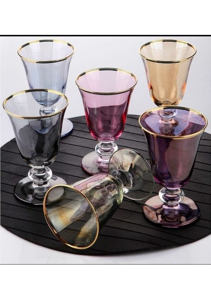 Sofia Seri Cam Gold Detaylı Bardak, Magnolia Cup, Muhallebi Kasesi, Kahve Yanı Su Bardağı