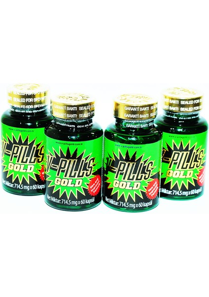 V-Pills Vpills Gold Bitkisel 60 Kapsül 4kutu