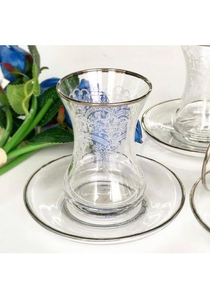 El Dekoru Işlemeli 6 Kişilik 12 Parça Çay Cam Bardağı Seti, Çeyizlik Set, Hediyelik Set fiyatları