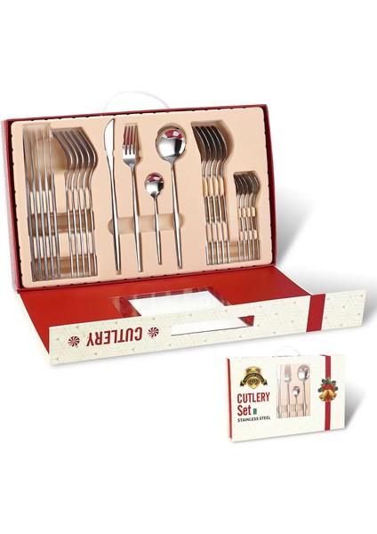 Portekiz Çatal Kaşık Altın Kaplama Sprey Boya 24 Parça Set (Yurt Dışından)
